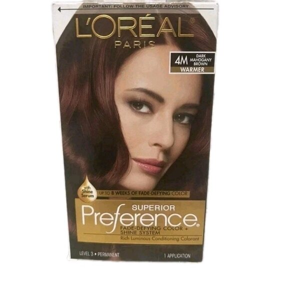 L'Oreal Superior Preference Permanent Hair Color #4M DARK MAHOGANY BROWN - Picture 1 of 6
